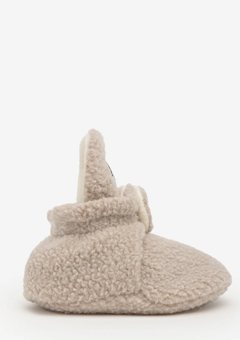 Baby Booties Teddy Beige