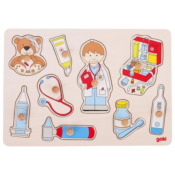 Goki Baby Steckpuzzle Arzt 1J+