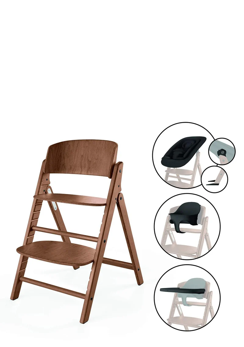 Hochstuhl 'Click & Fold' 4-in-1 Set All Natural Dark