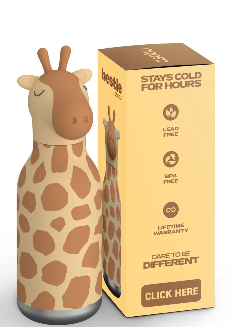 Bestie Trinkflasche Giraffe 'Gerri the Giraffe' gelb/braun 460 ml