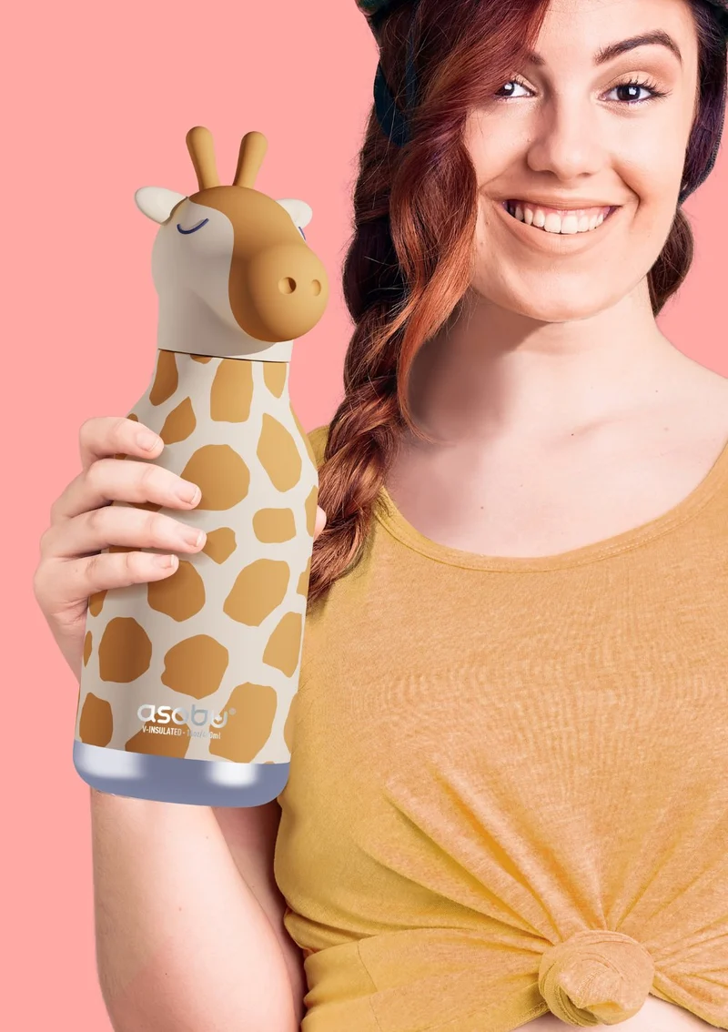 Bestie Trinkflasche Giraffe 'Gerri the Giraffe' gelb/braun 460 ml