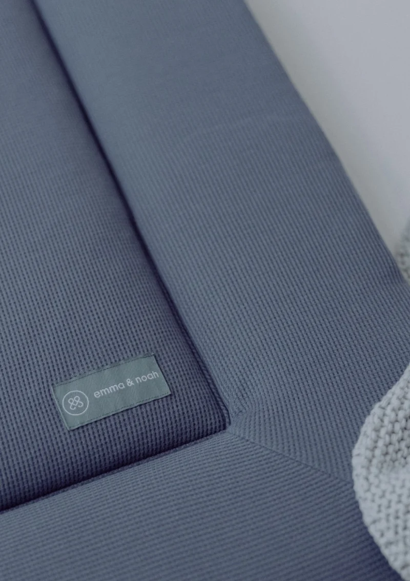 Krabbeldecke Mini Piqué Essential Blau 120 x 120 cm