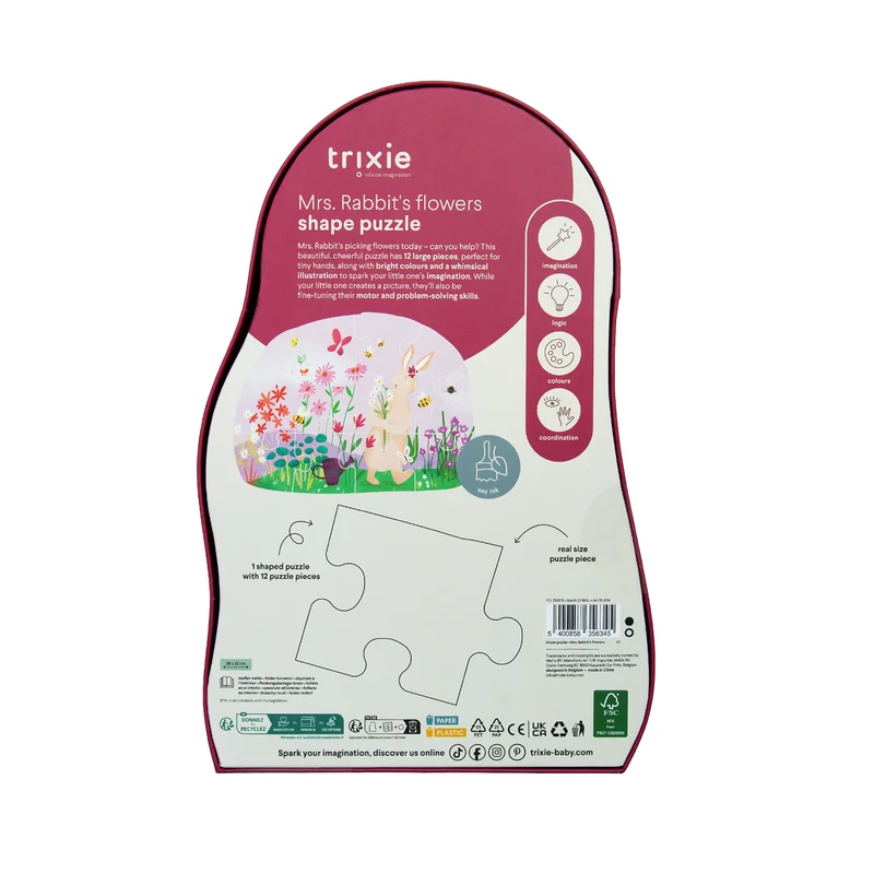 Puzzle "Mrs. Rabbit's Blumen" von Trixie