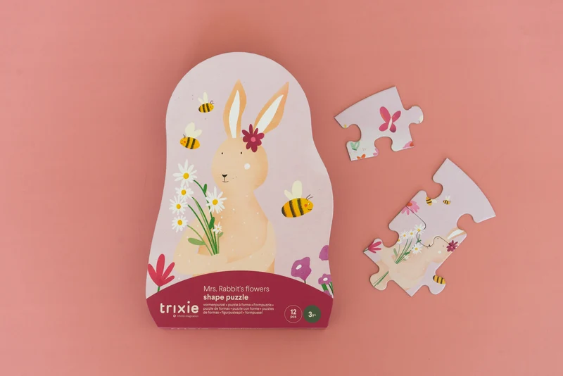 Puzzle "Mrs. Rabbit's Blumen" von Trixie