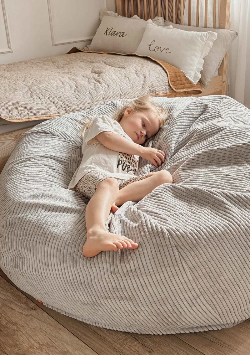Family Sitzsack XXL Cord Koala Grau