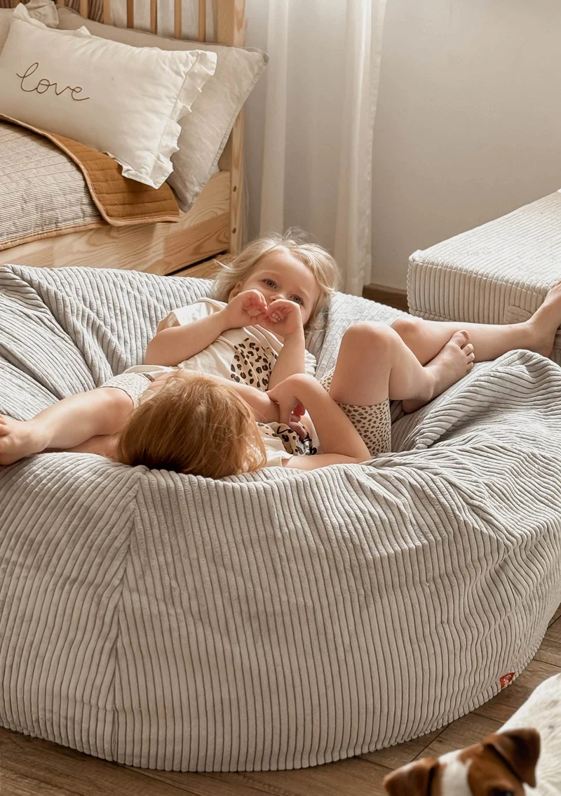 Family Sitzsack XXL Cord Koala Grau