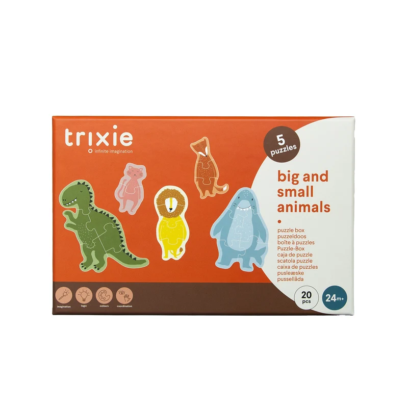 5 Puzzle "Große und kleine Tiere" von Trixie