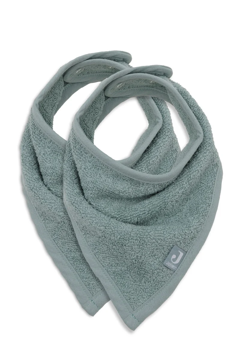 2er-Set Frottee Bandana Lätzchen Sea Green