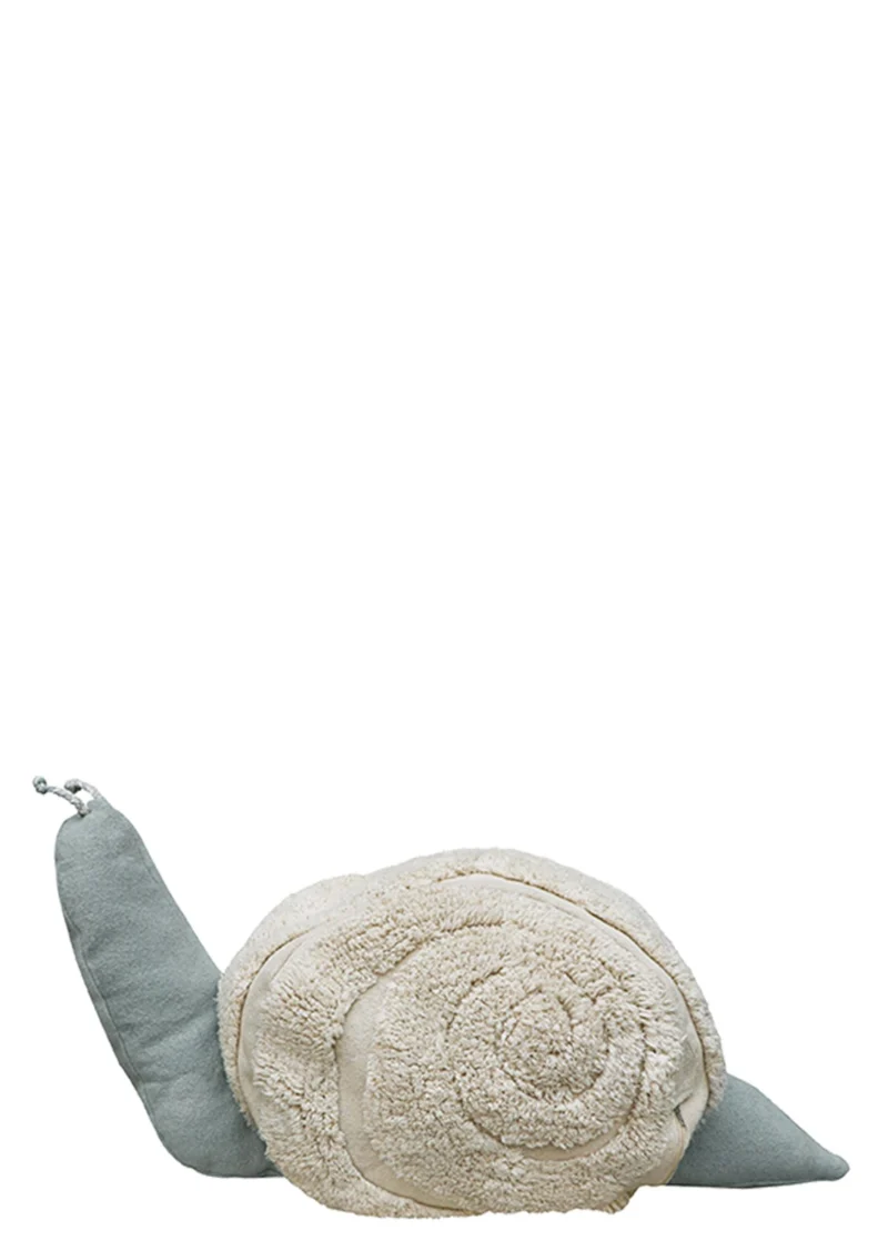Sitzkissen 'Mr. Snail' Blue / Natural