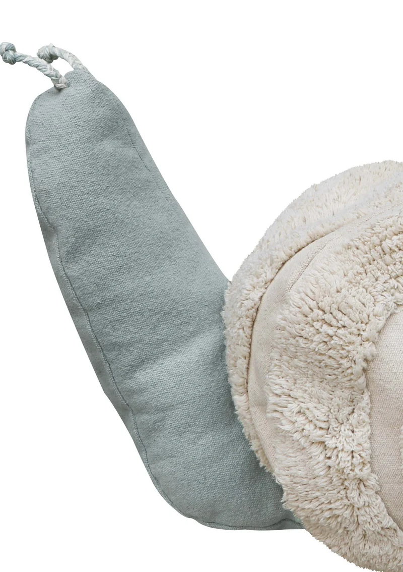 Sitzkissen 'Mr. Snail' Blue / Natural