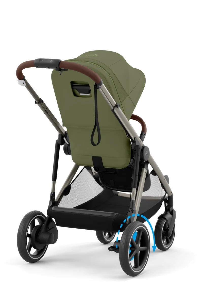 Kinderwagen 'e-Gazelle S' Moss Green / Taupe Frame