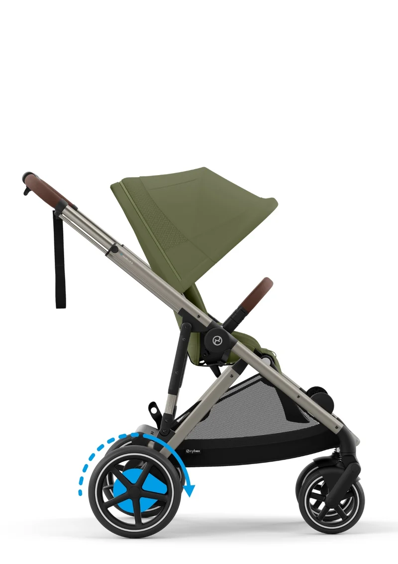 Kinderwagen 'e-Gazelle S' Moss Green / Taupe Frame