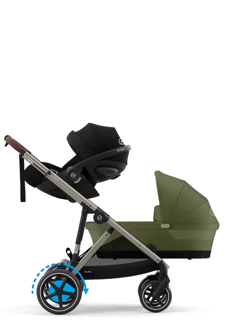 Kinderwagen 'e-Gazelle S' Moss Green / Taupe Frame