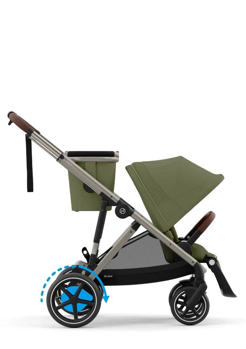 Kinderwagen 'e-Gazelle S' Moss Green / Taupe Frame