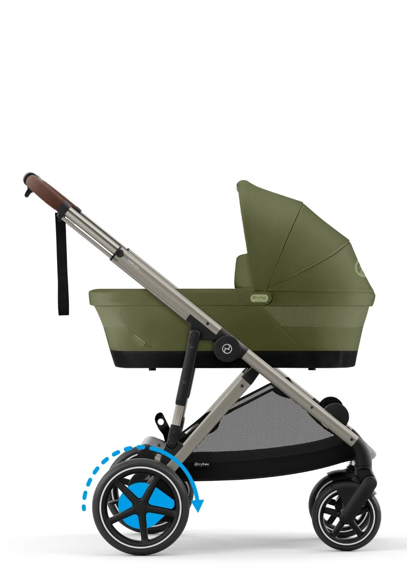 Kinderwagen 'e-Gazelle S' Moss Green / Taupe Frame