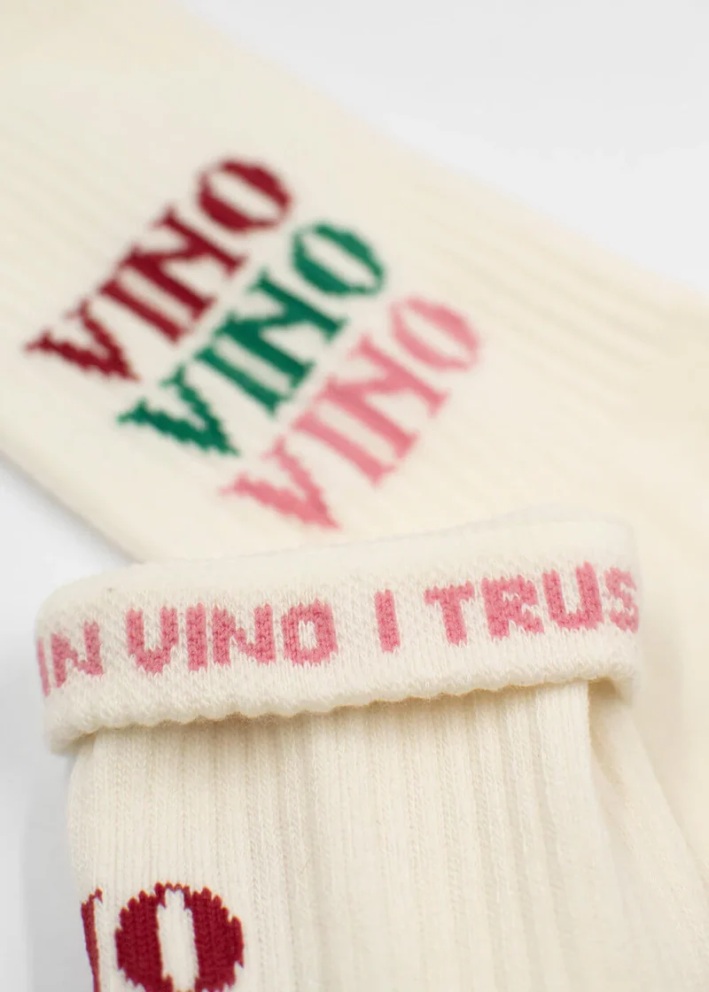Tennissocken "Vino Vino Vino" von J. Clay für Frauen und Männer