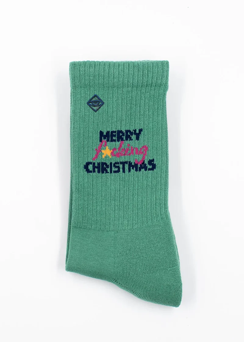 Weihnachtssocken "Merry fucking X-Mas" von J. Clay für Frauen und Männer