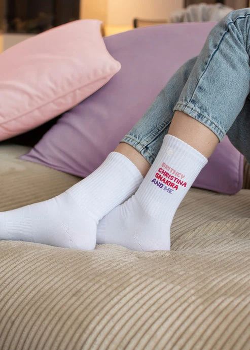 Tennissocken "Britney and me" von J. Clay für Frauen und Männer