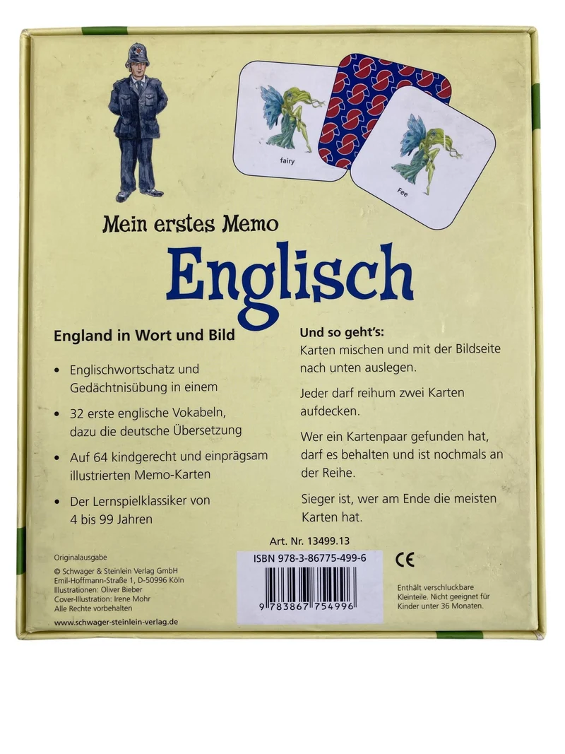 Schwager & Steinlein Verlag Mein erstes Memo - Englisch