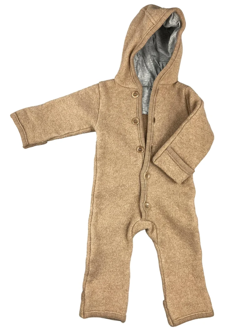 Disana Baby Wollwalkoverall mit Kapuze 100% Wolle 74/80