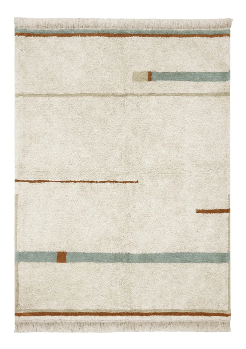 Teppich 'Lanes Vintage' Blue waschbar 130 x 90 cm