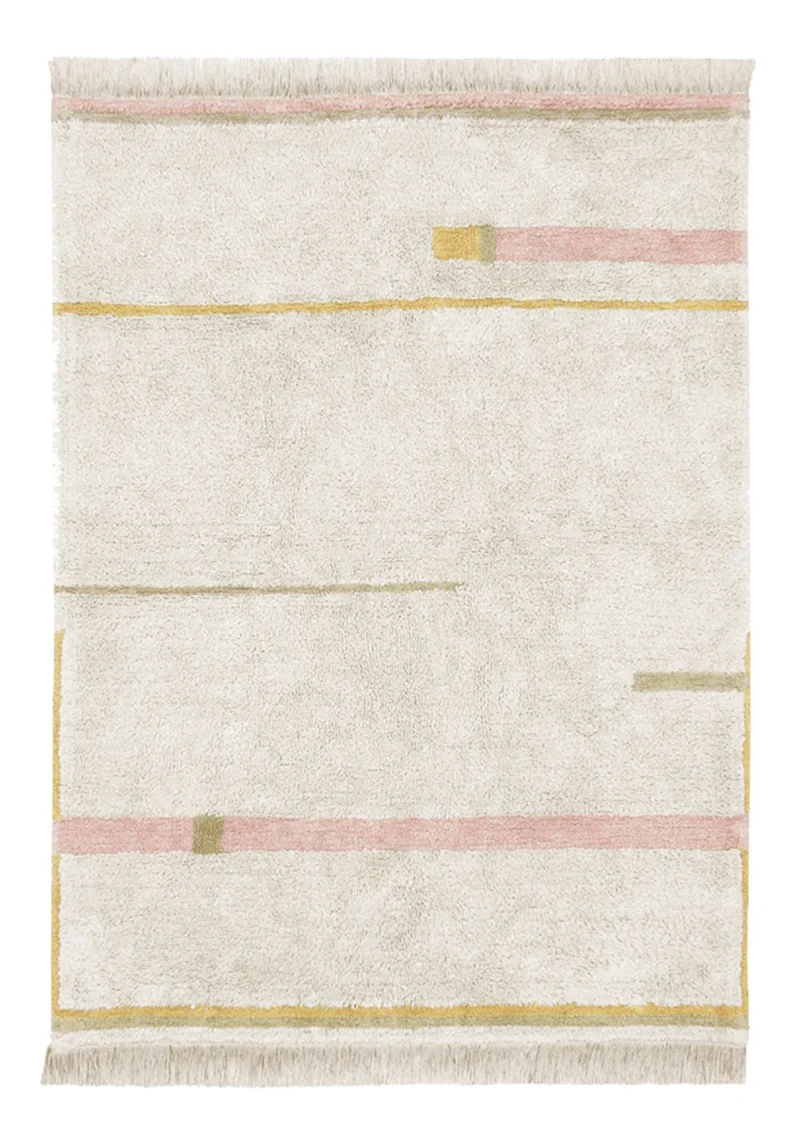 Teppich 'Lanes Vintage' Nude waschbar 130 x 90 cm