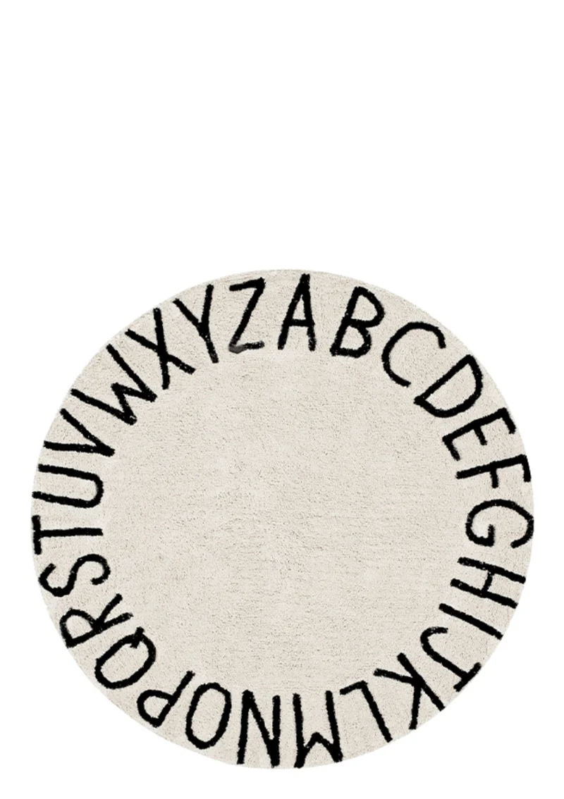 Teppich mit Buchstaben 'ABC' waschbar Ø 150 cm