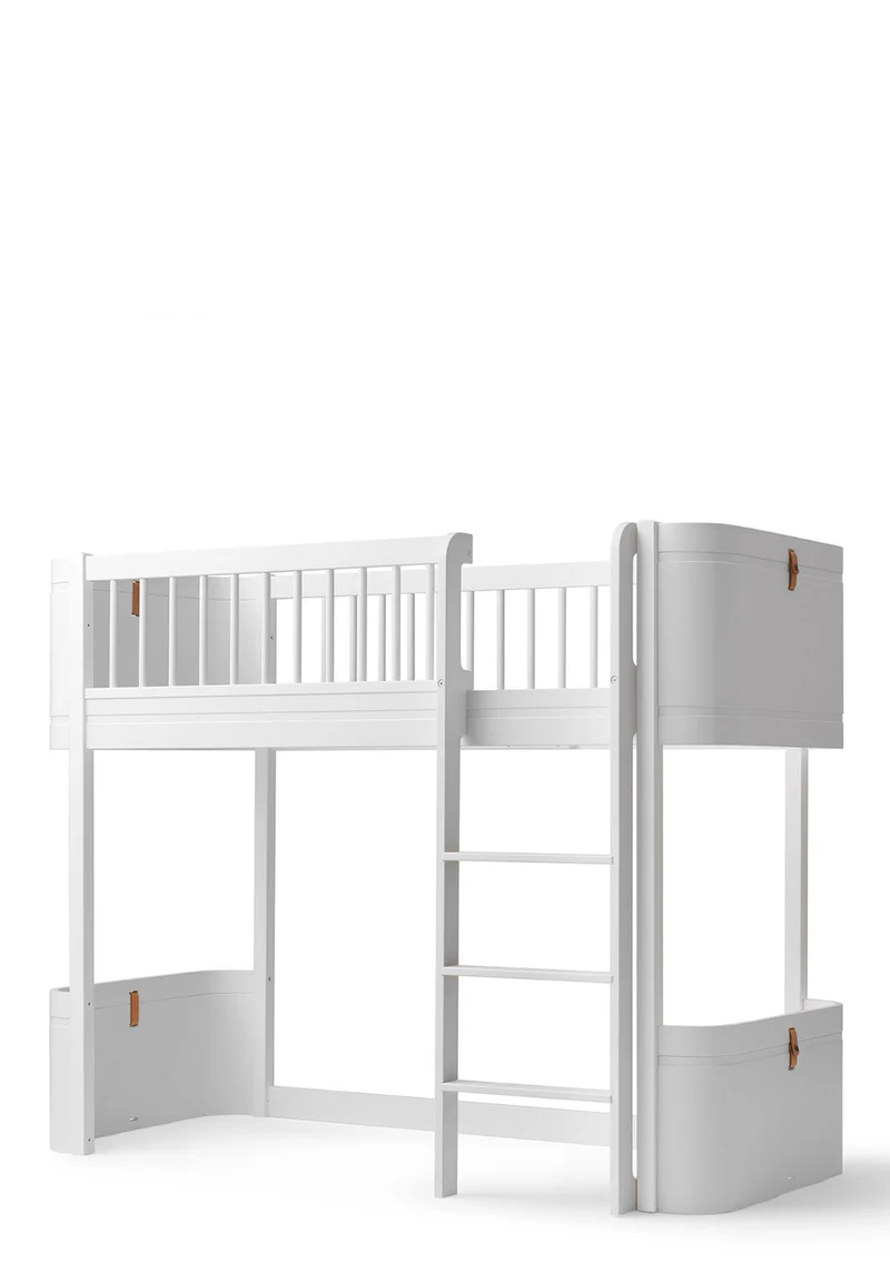 Umbauset für 'Wood Mini+' Juniorbett zum halbhohen Hochbett Weiß