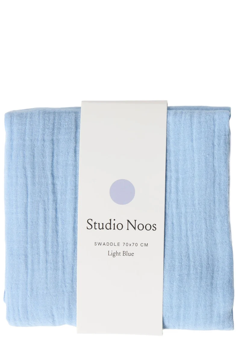 Musselin Mulltuch 'Swaddle Uni Medium' Light Blue 70 x 70 cm