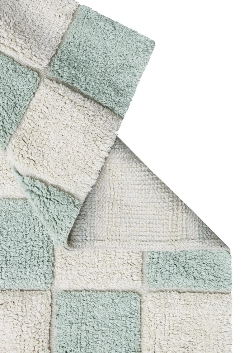 Teppich im Fliesenlook 'Kitchen Tiles' Blue Sage waschbar 160 x 120 cm