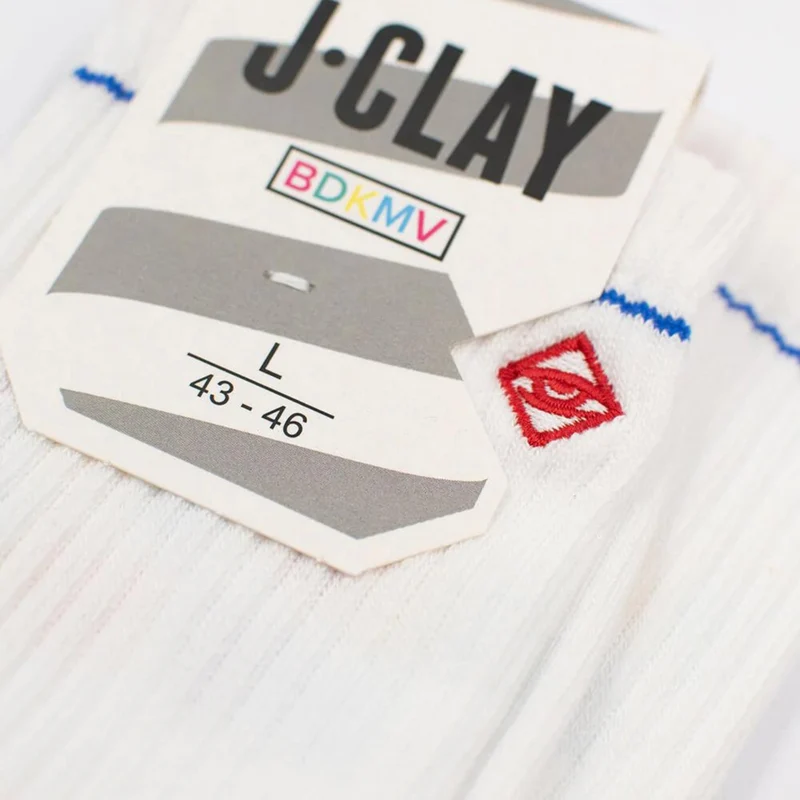 "Bitch, don´t kill my vibe" - weiße Tennissocken von J. Clay für Frauen und Männer
