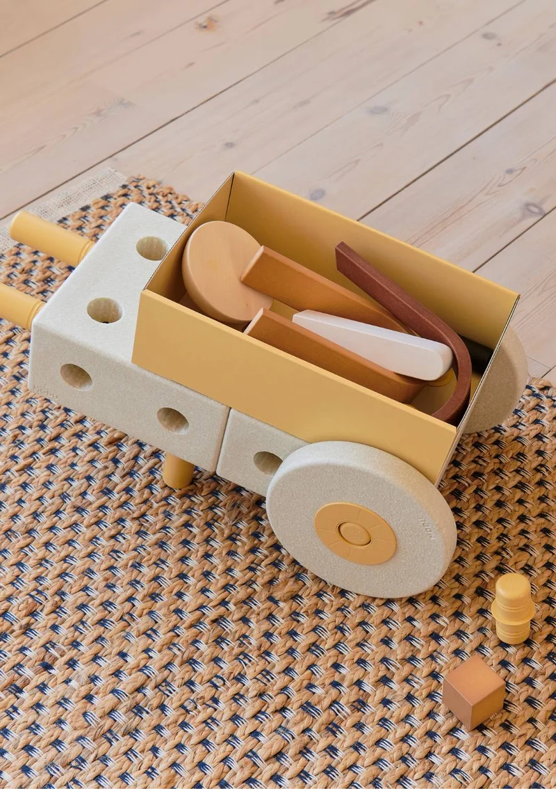 3-in-1 Lauflernwagen Sand Grey / Honey Yellow