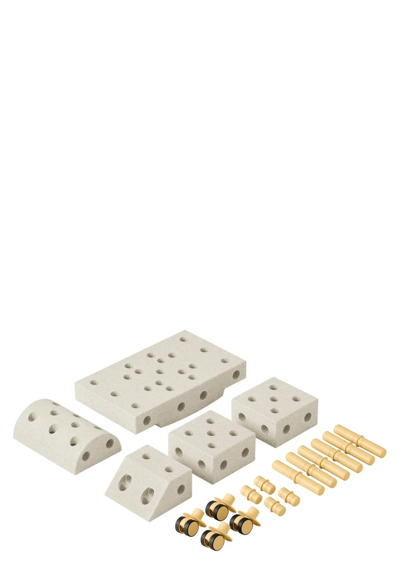 Bauspielzeug 'Explorer-Set' 20-teilig Sand Grey / Honey Yellow