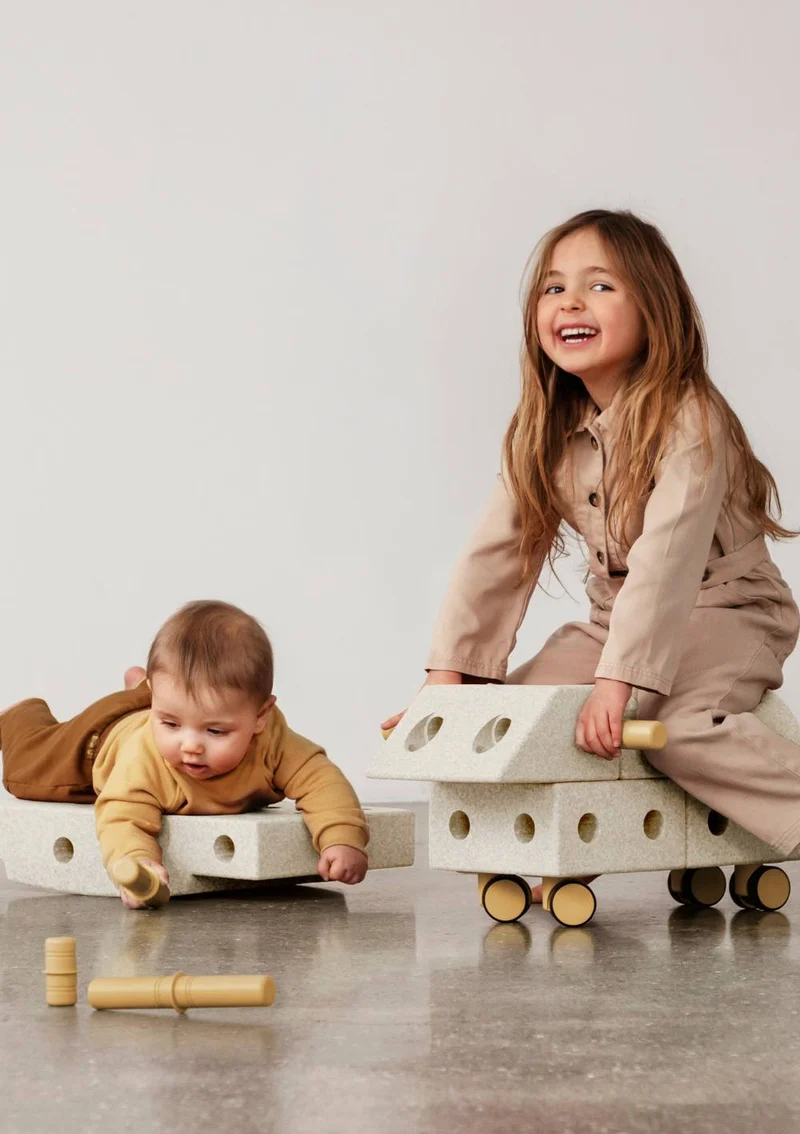 Bauspielzeug 'Explorer-Set' 20-teilig Sand Grey / Honey Yellow