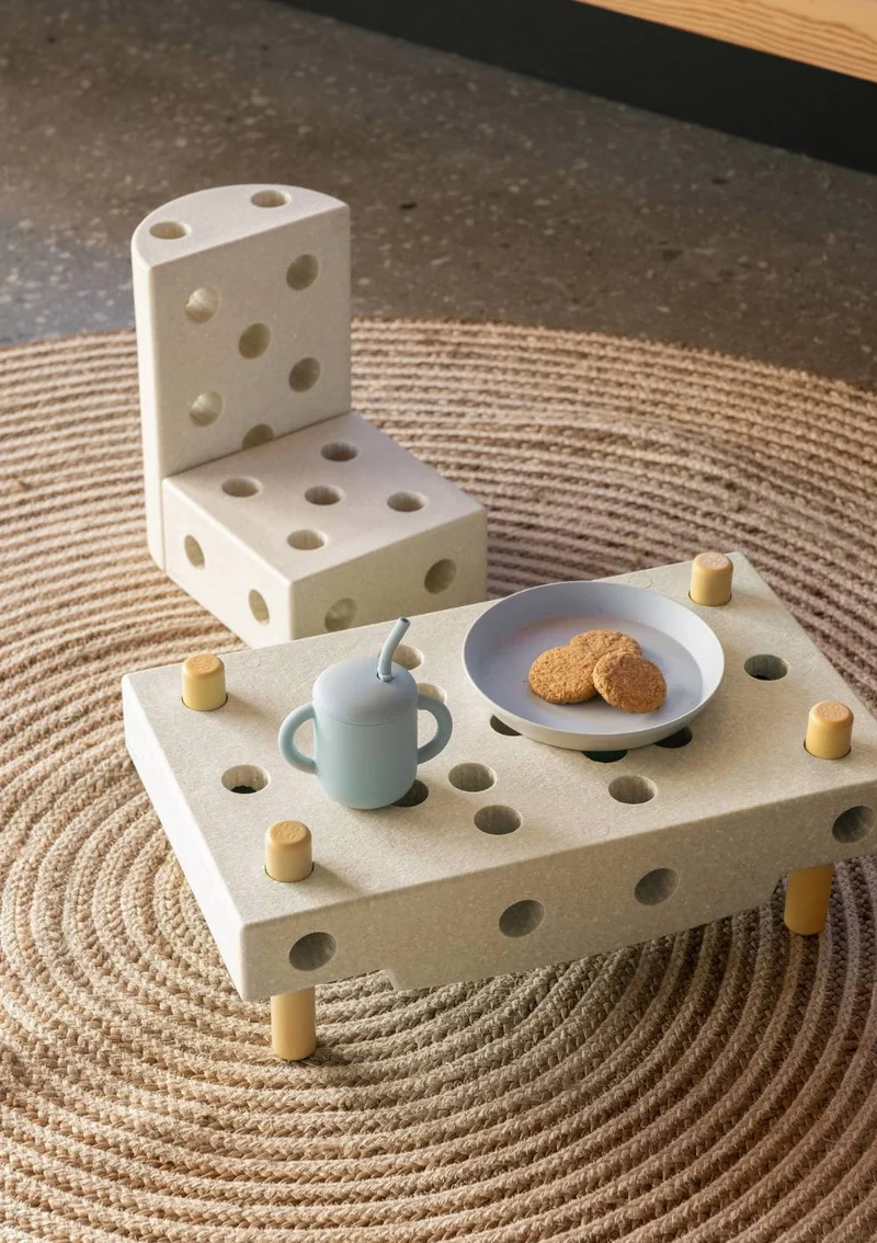 Bauspielzeug 'Explorer-Set' 20-teilig Sand Grey / Honey Yellow