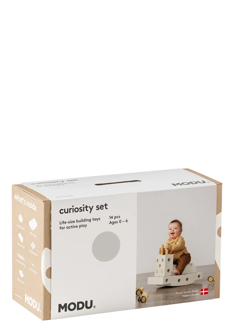 Bauspielzeug 'Curiosity-Set' 14-teilig Sand Grey / Honey Yellow