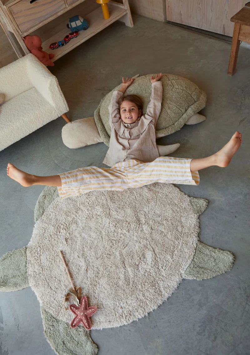 Teppich mit Tiermotiv 'Sea Turtle' waschbar 130 x 110 cm