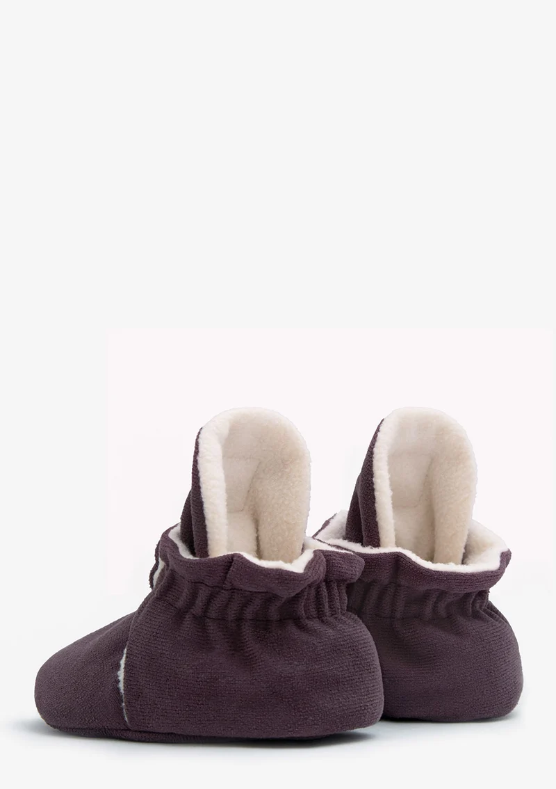 Baby Booties Gamuza Plum
