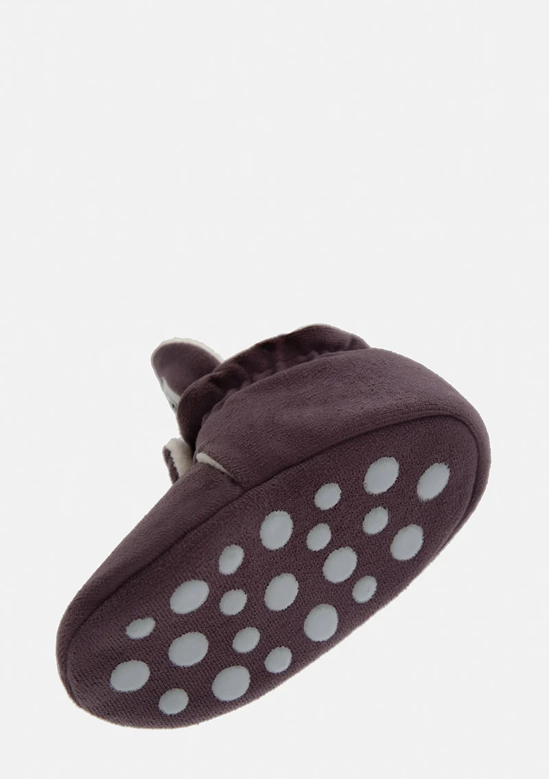 Baby Booties Gamuza Plum