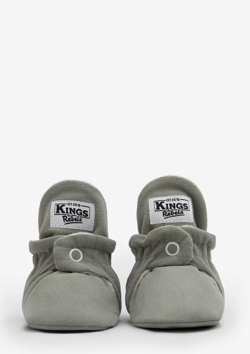 Baby Booties Gamuza Stone