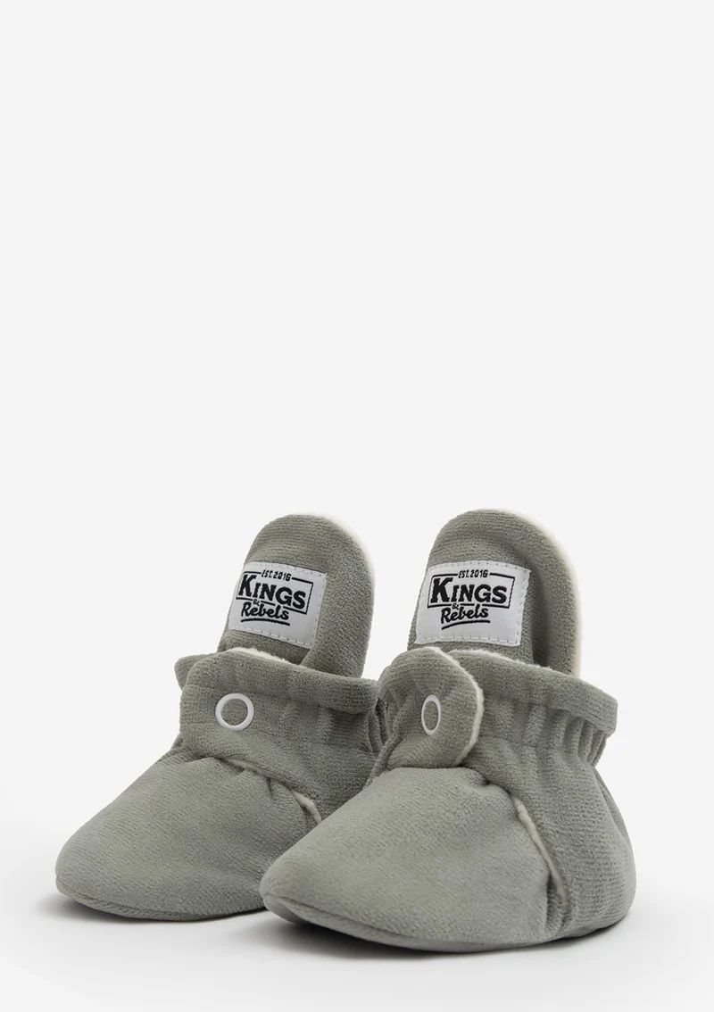 Baby Booties Gamuza Stone