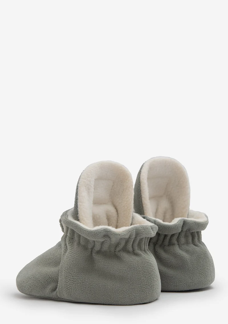 Baby Booties Gamuza Stone