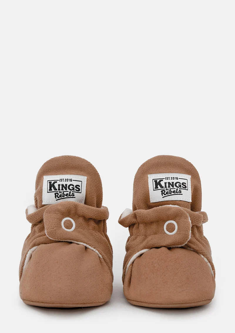 Baby Booties Gamuza Mocha