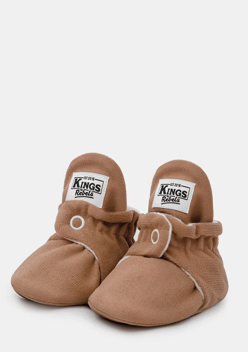 Baby Booties Gamuza Mocha