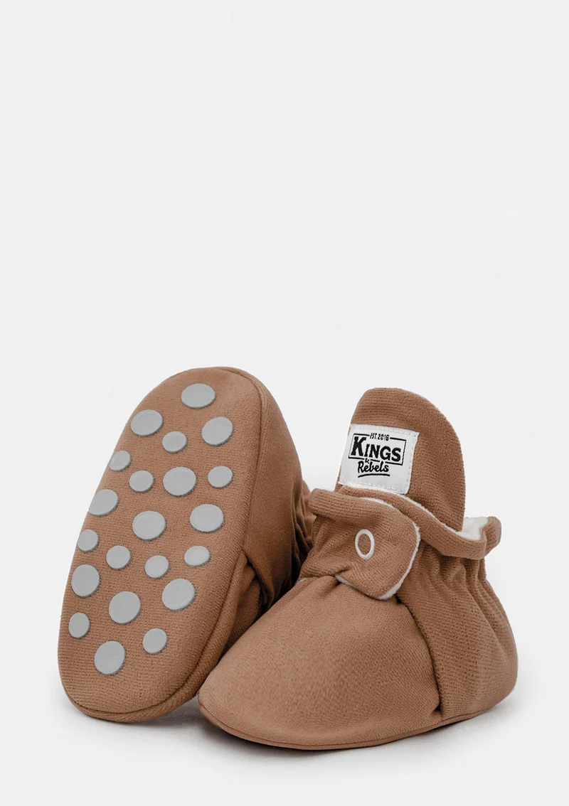 Baby Booties Gamuza Mocha
