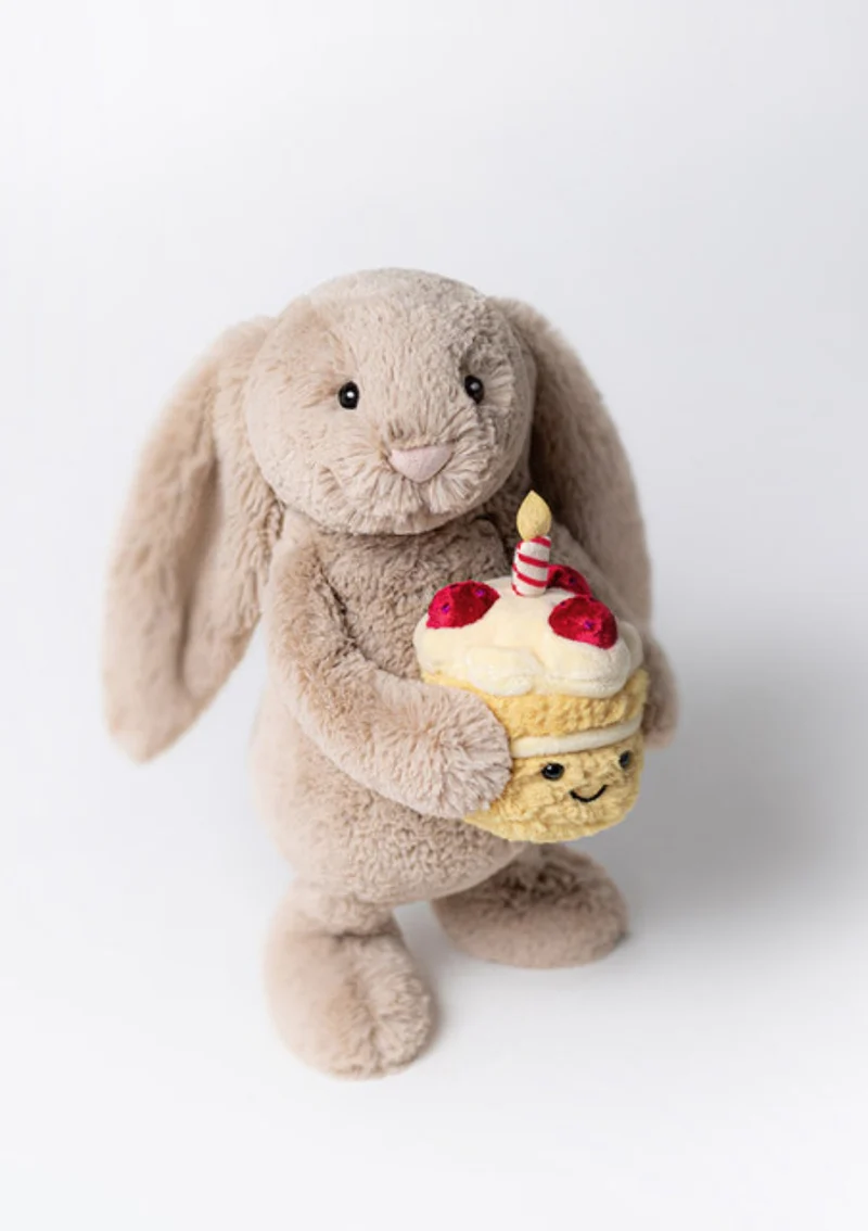 Hase Kuscheltier 'Bashful Bunny Birthday' Beige