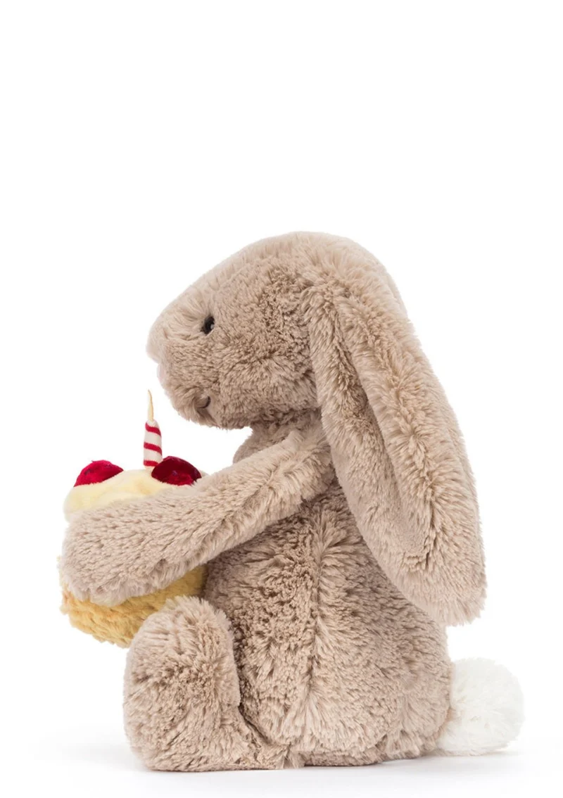Hase Kuscheltier 'Bashful Bunny Birthday' Beige