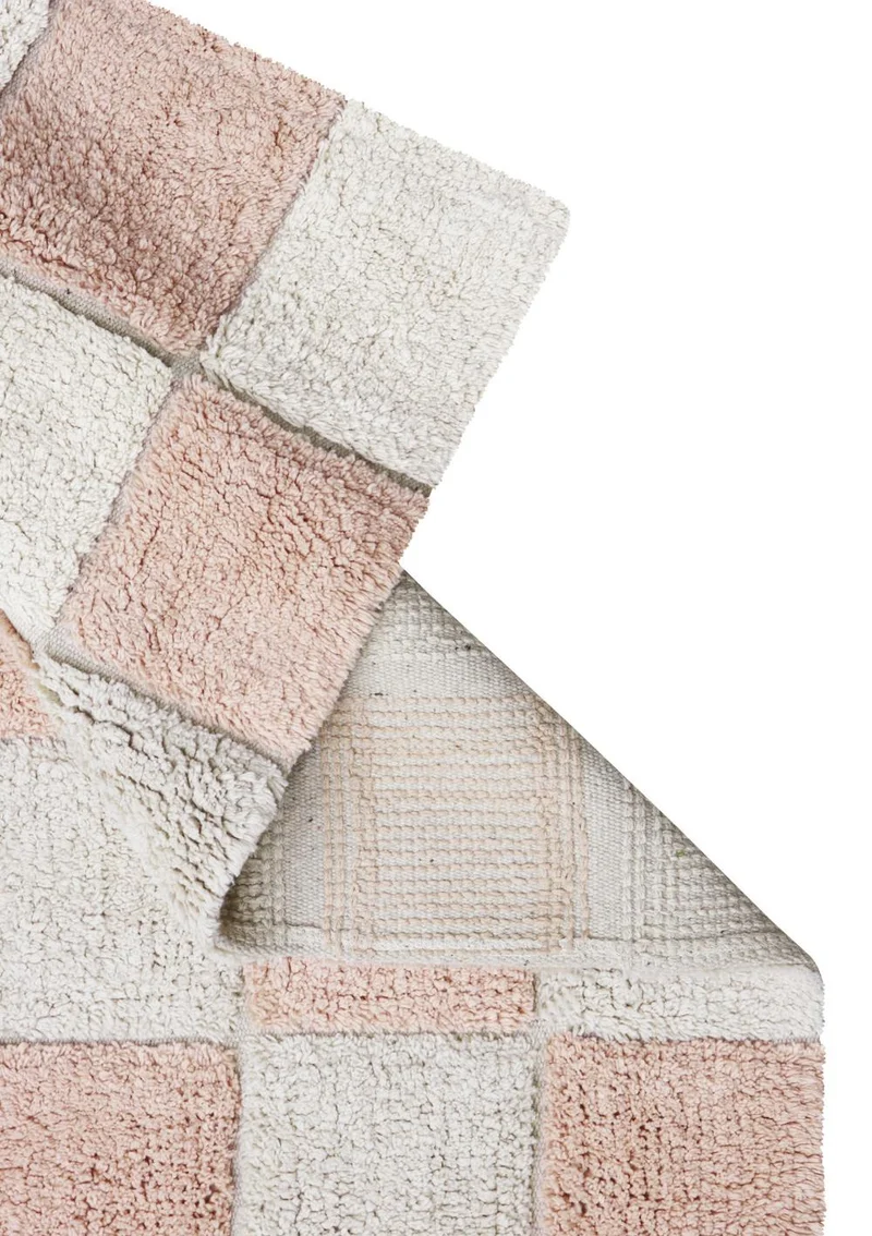 Teppich im Fliesenlook 'Kitchen Tiles' Rose waschbar 160 x 120 cm