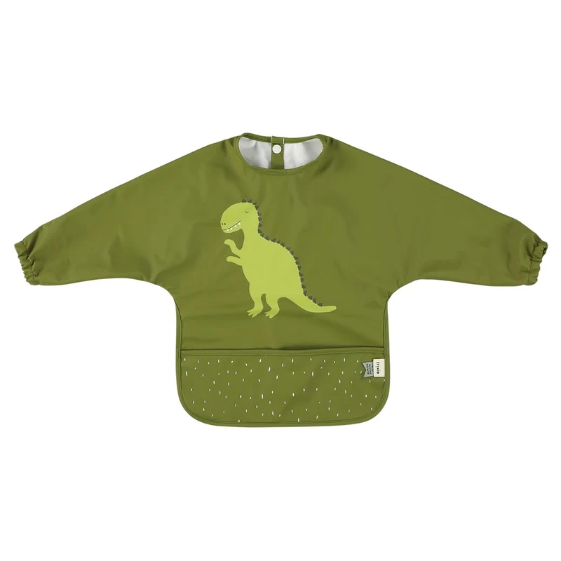 Wasserabweisendes Lätzchen "Mr. Dino" mit Ärmeln von Trixie Baby