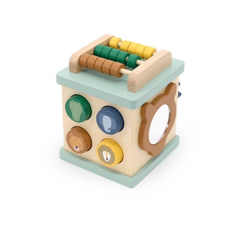 Mini-Aktivitätswürfel "All Animals" aus Holz von Trixie Baby